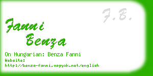 fanni benza business card